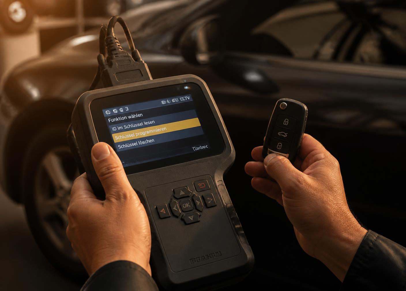 Chaveiro automotivo em Campinas programando chave codificada