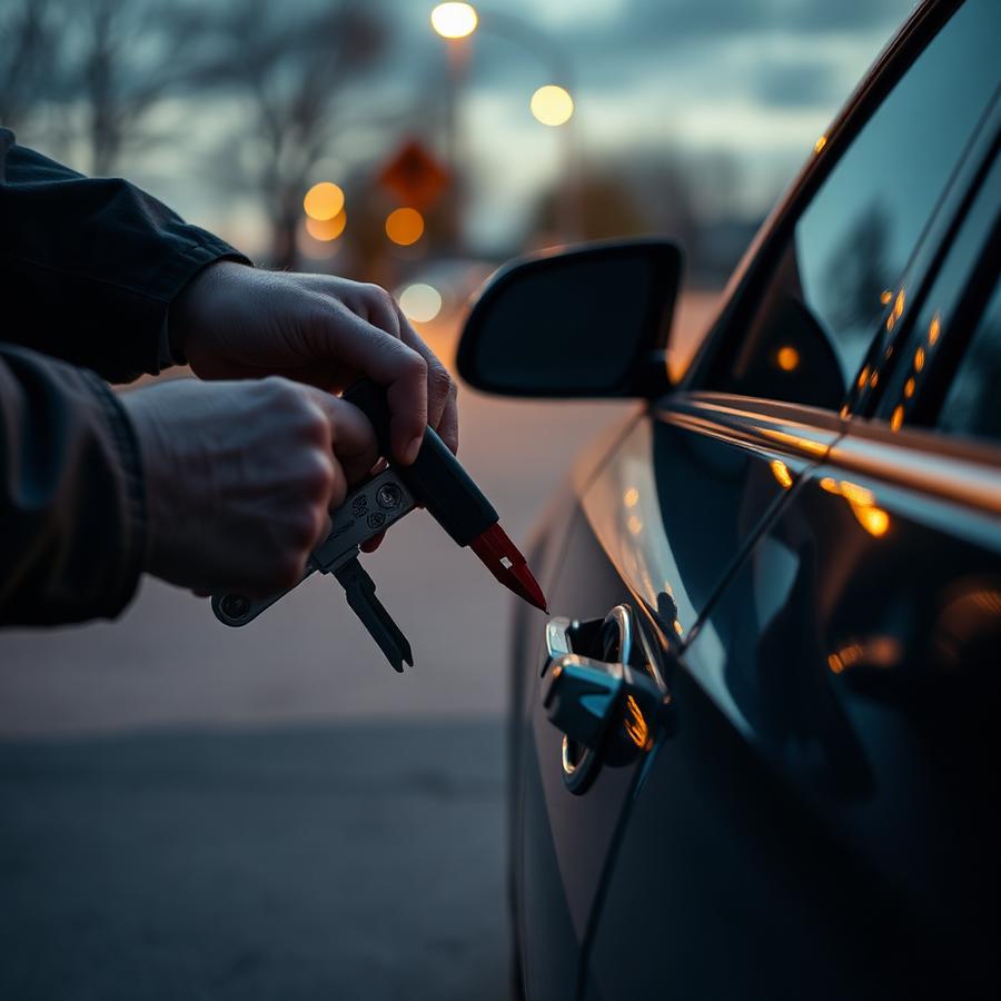 Profissional realizando abertura de automóvel em Campinas